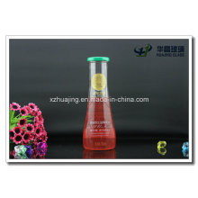 New 330ml Decorative Glass Fruit Juice Beverages Bottle with Tin Lids